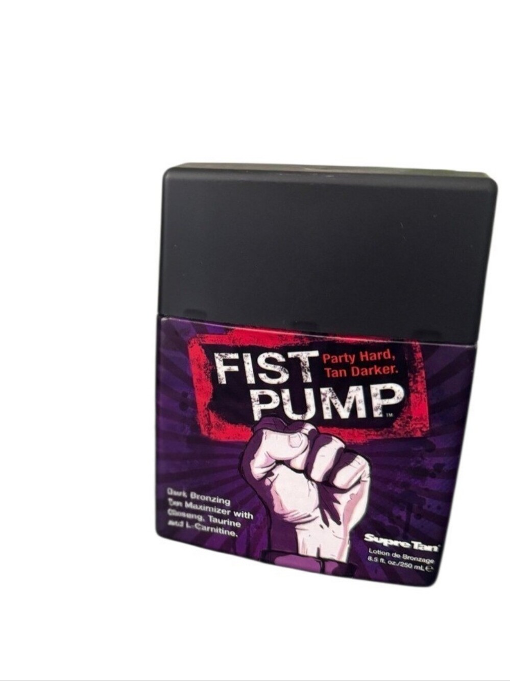 Supre Fist Pump Dark Bronzing Maximizer is an indoor tanning bed lotion